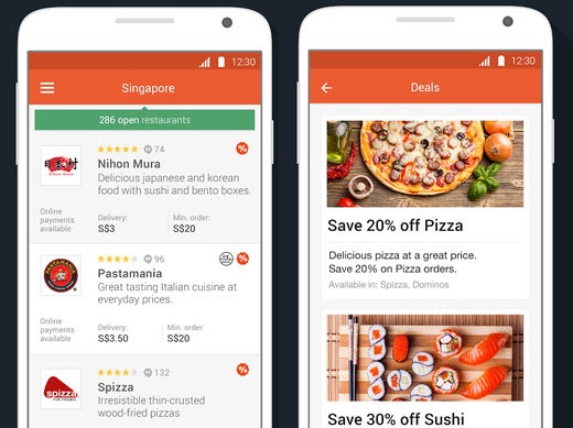 Las mejores aplicaciones de Android para la entrega de alimentos a domicilio en la India