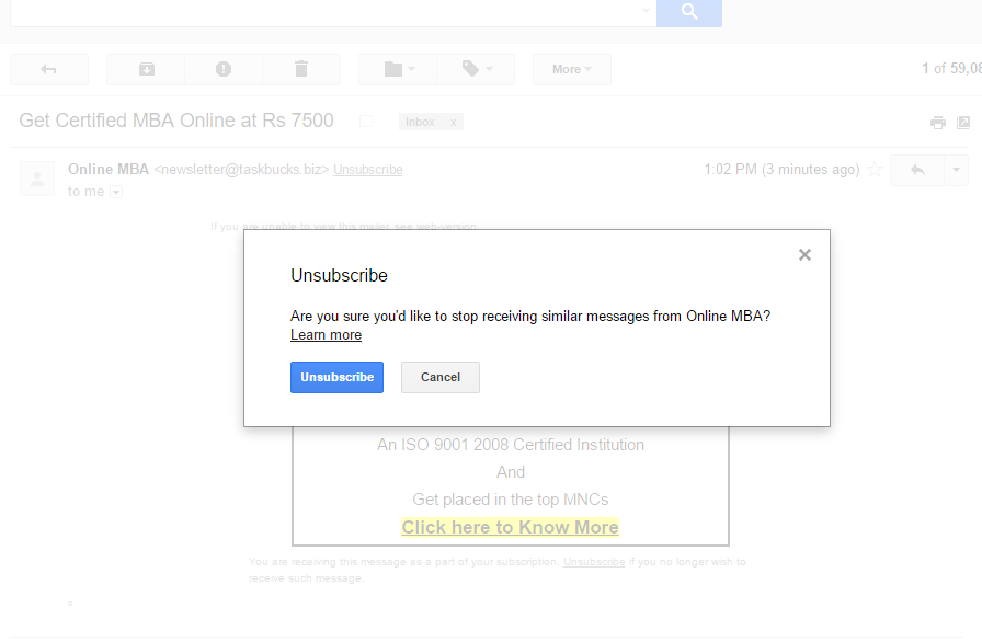 Cómo cancelar la suscripción de todos los correos electrónicos molestos de Gmail de una vez