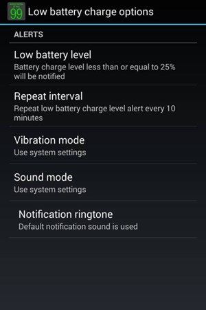 Cómo configurar el tono de notificación de batería baja en Android