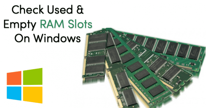 Cómo comprobar las ranuras de RAM usadas y vacías en Windows 10