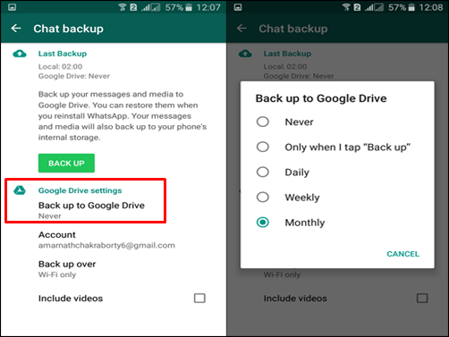 Cómo mantener seguros los datos de WhatsApp con Google Drive