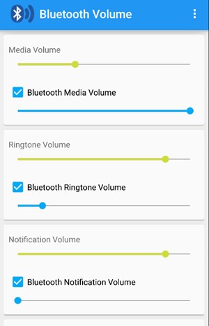 Cómo configurar los niveles de volumen predeterminados para cada uno de los accesorios de Bluetooth