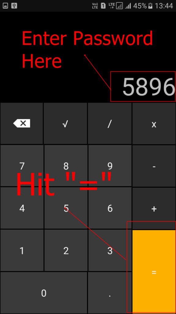 Cómo ocultar archivos y carpetas dentro de la calculadora en Android