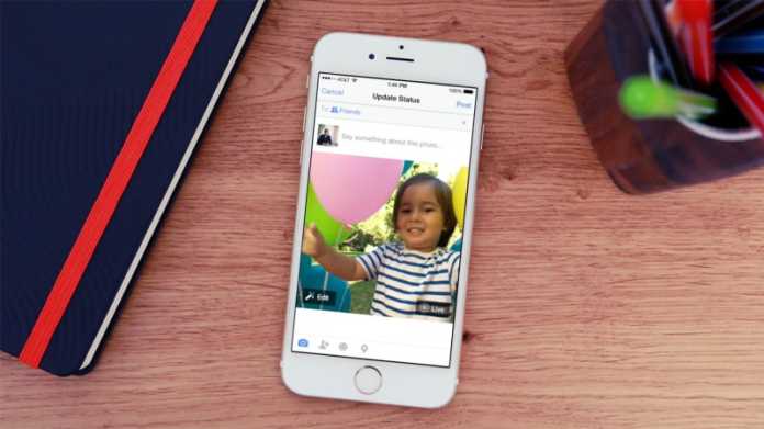 Cómo publicar fotos en vivo en Facebook desde el iPhone 6S