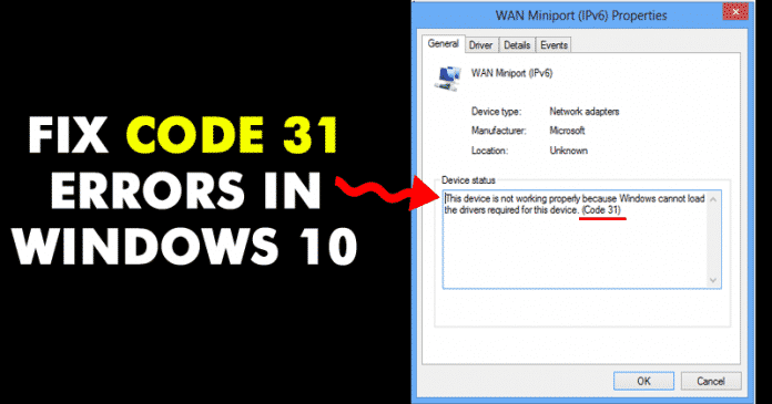 Cómo corregir los errores del código 31 en Windows 10