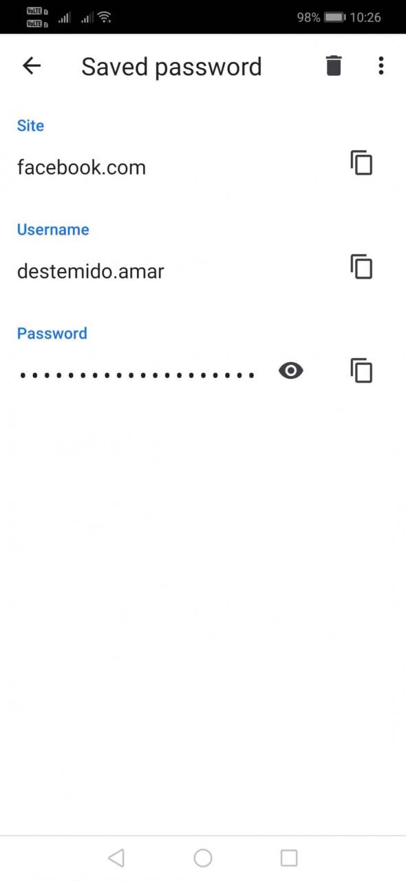 Cómo ver las contraseñas guardadas en Chrome para Android