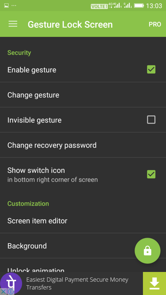 Cómo añadir la función de desbloqueo de gestos en Android