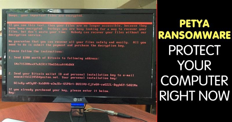 Petya Ransomware Attack: Así es como se puede detener