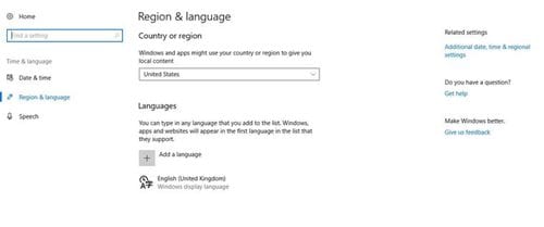 Cómo corregir la configuración de idioma en Windows 10
