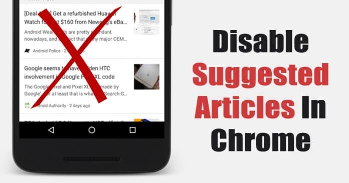 Cómo desactivar los artículos sugeridos en Chrome para Android