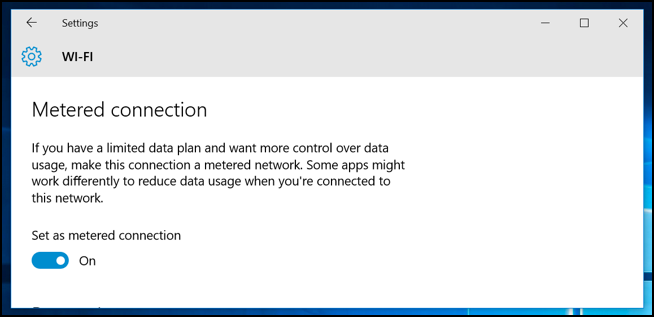 Cómo controlar el uso de los datos en Windows 10