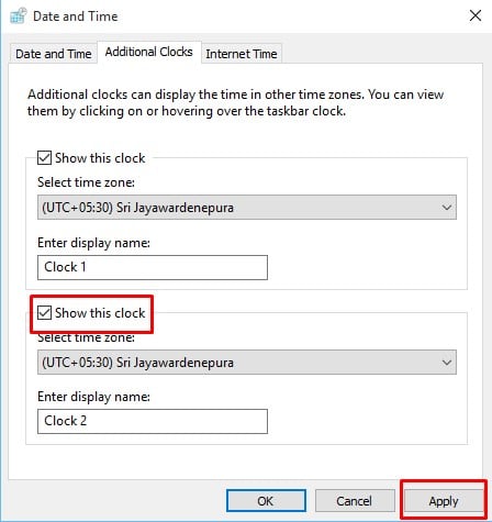Cómo agregar varios relojes en la barra de tareas de Windows 10