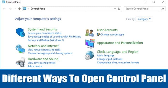 6 maneras diferentes de abrir el panel de control en Windows 10