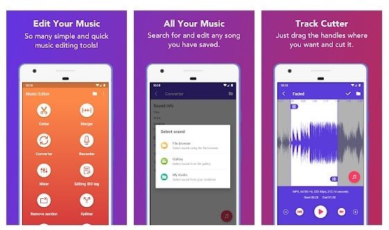 Las 10 mejores aplicaciones de corte de MP3 para Android 2020