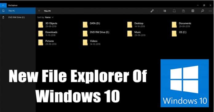 Cómo acceder al nuevo explorador de archivos de Windows 10