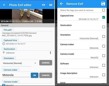 Cómo editar o eliminar datos EXIF de las fotos