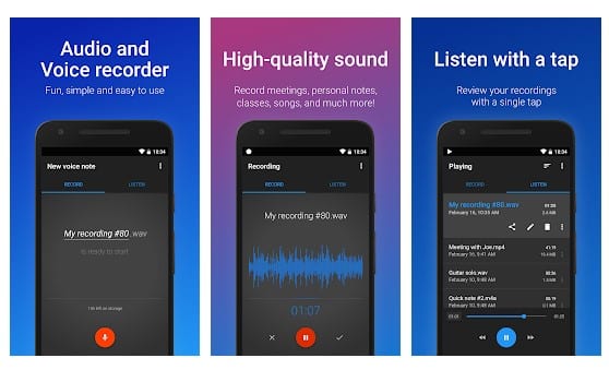 Las 10 mejores aplicaciones de grabación de voz libre para Android 2020