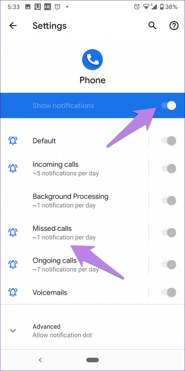 Cómo arreglar la notificación de llamada perdida que no se muestra en Android