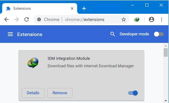 Cómo instalar la extensión del módulo de integración IDM en el navegador Chrome