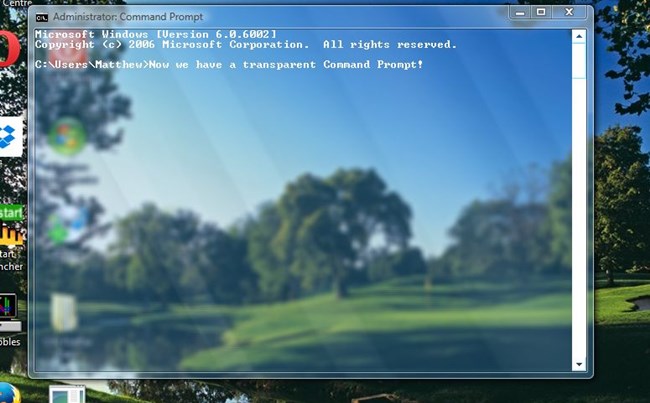 Cómo hacer que el aviso de comando sea transparente en Windows 10