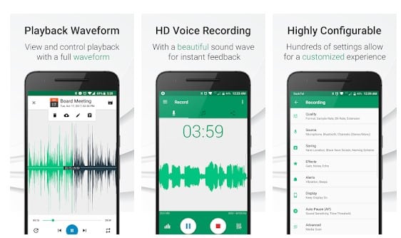Las 10 mejores aplicaciones de grabación de voz libre para Android 2020