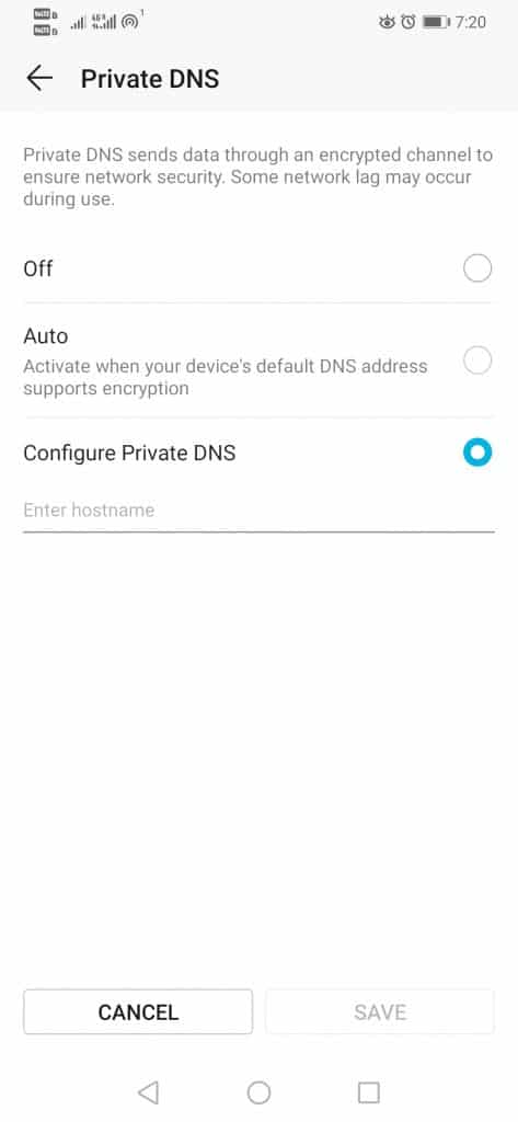 Cómo usar el DNS de Google sobre TLS en el pastel de Android