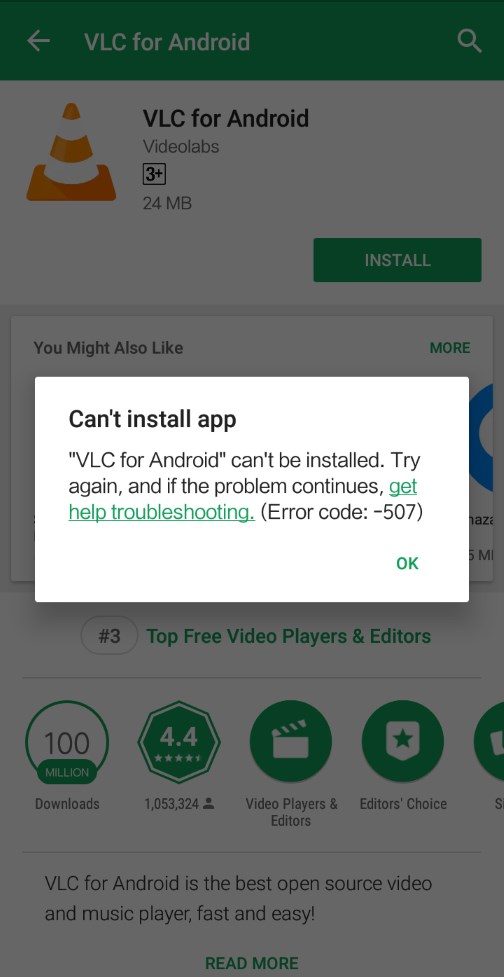 Arreglar Google Play Store no puede instalar el código de error de la aplicación -507 en Android